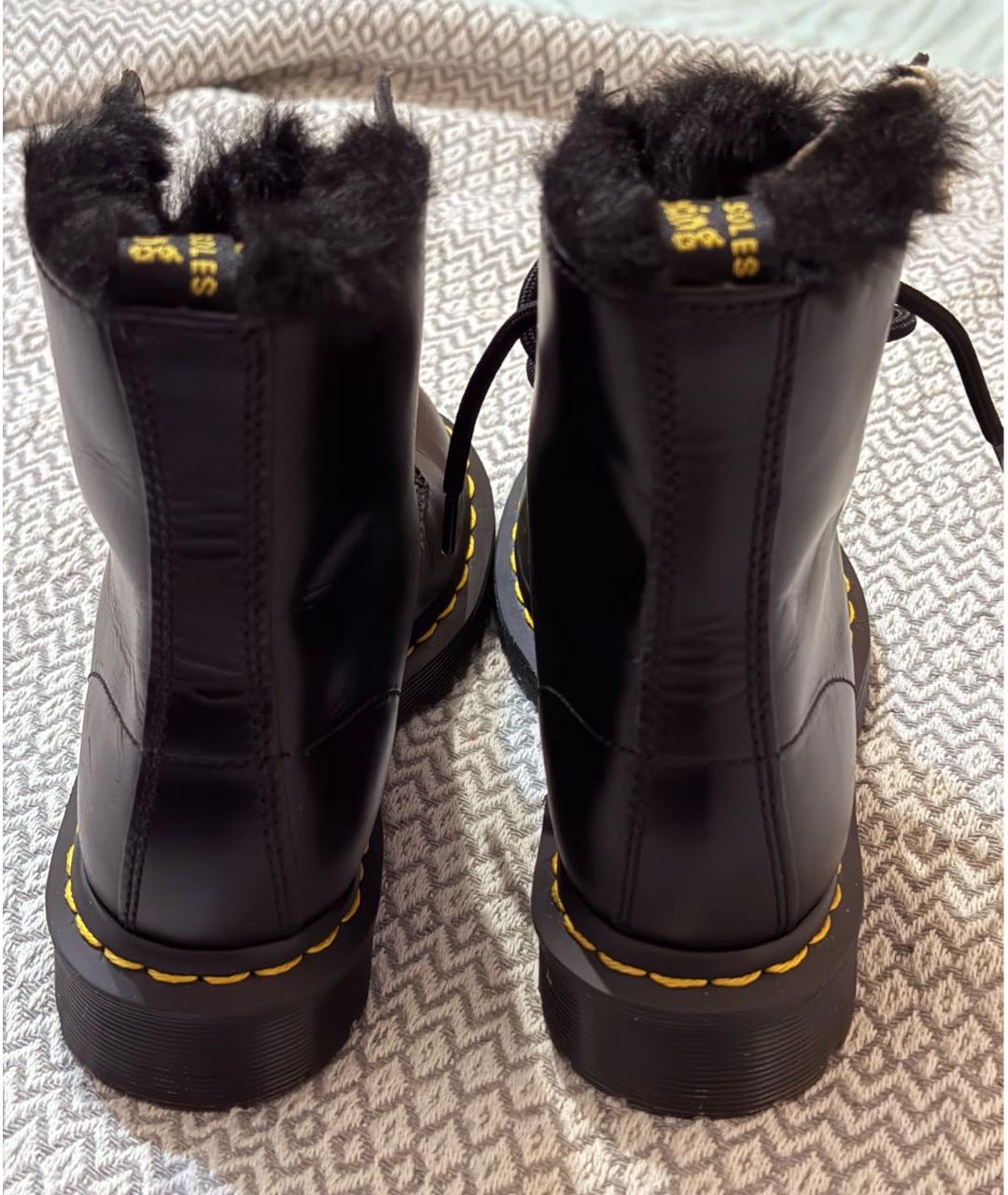 DR. MARTENS Черные кожаные ботинки, фото 4