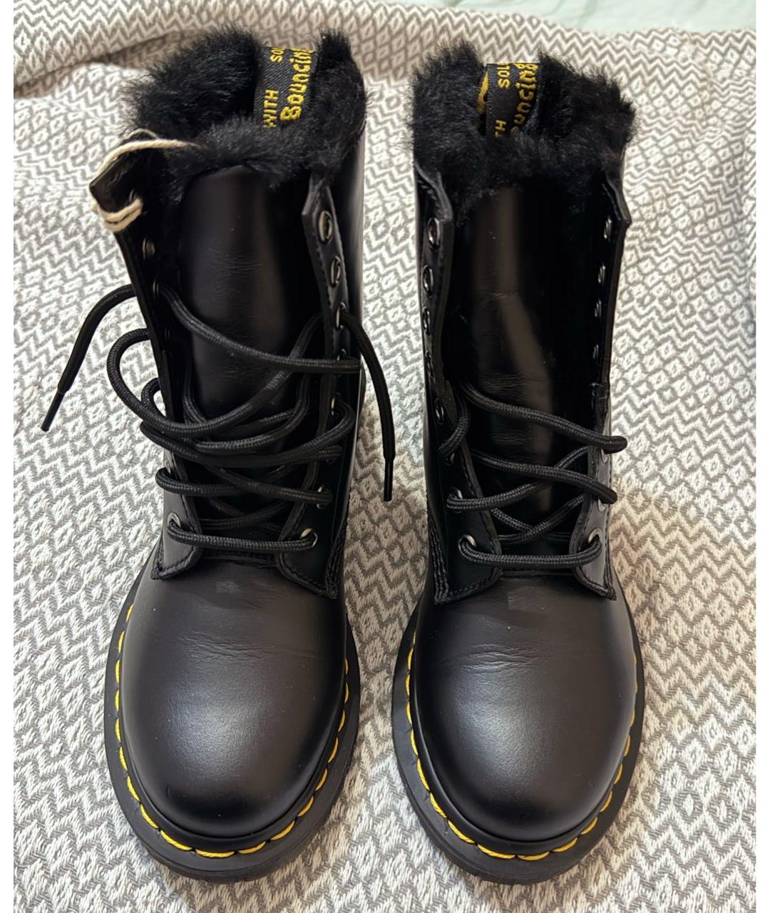DR. MARTENS Черные кожаные ботинки, фото 2