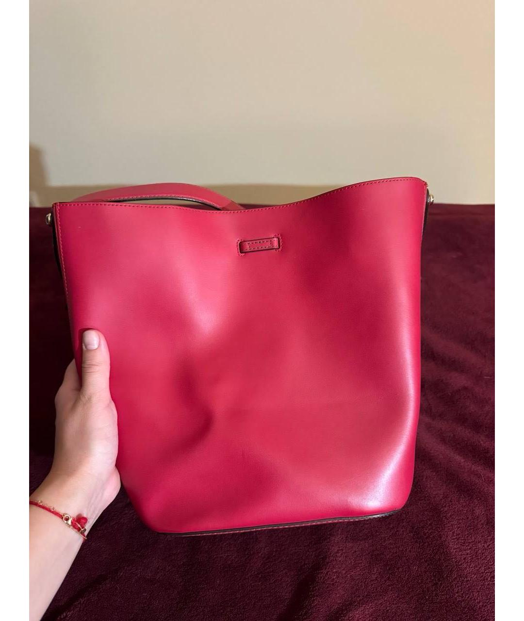 FURLA Красная кожаная сумка тоут, фото 2