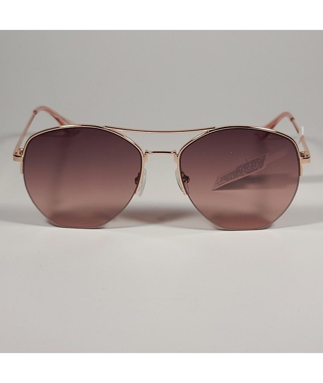 CALVIN KLEIN Коричневые металлические солнцезащитные очки, фото 2