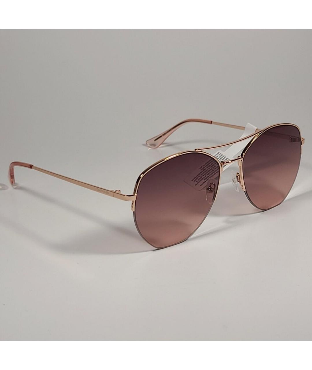 CALVIN KLEIN Коричневые металлические солнцезащитные очки, фото 4