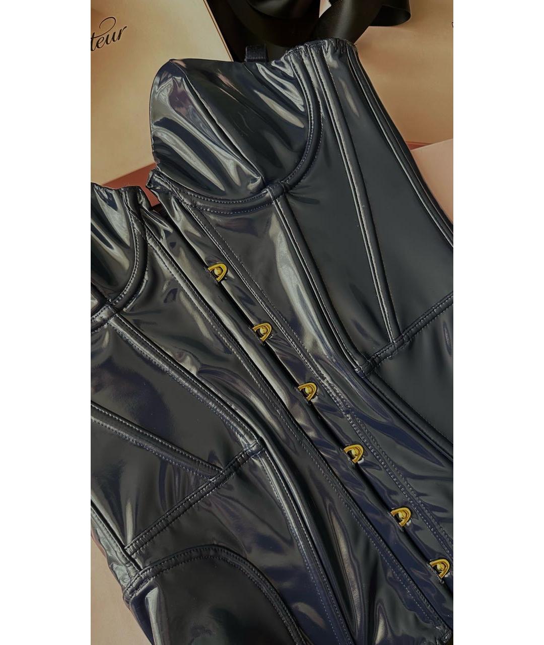 AGENT PROVOCATEUR Темно-синий полиуретановый корсет, фото 5