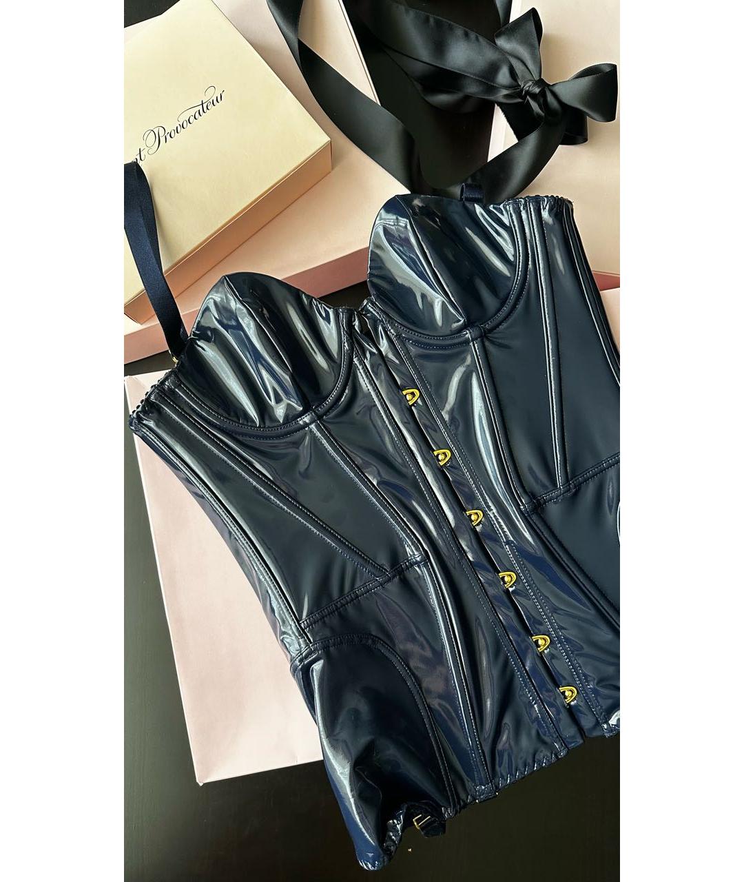 AGENT PROVOCATEUR Темно-синий полиуретановый корсет, фото 3