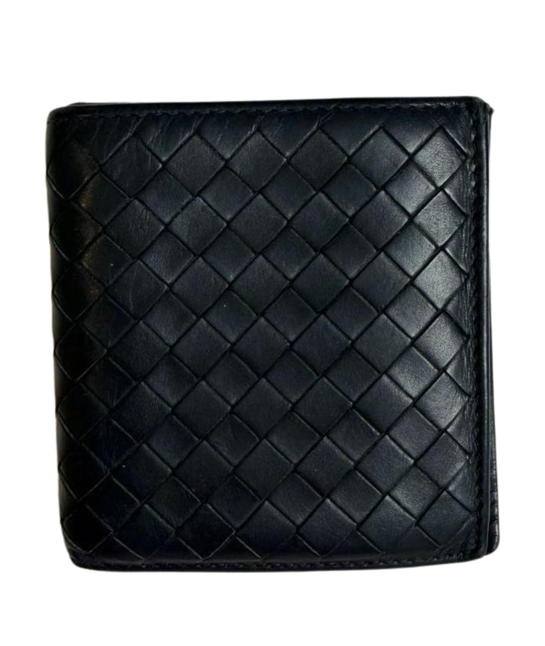 BOTTEGA VENETA Черный кожаный кошелек, фото 1