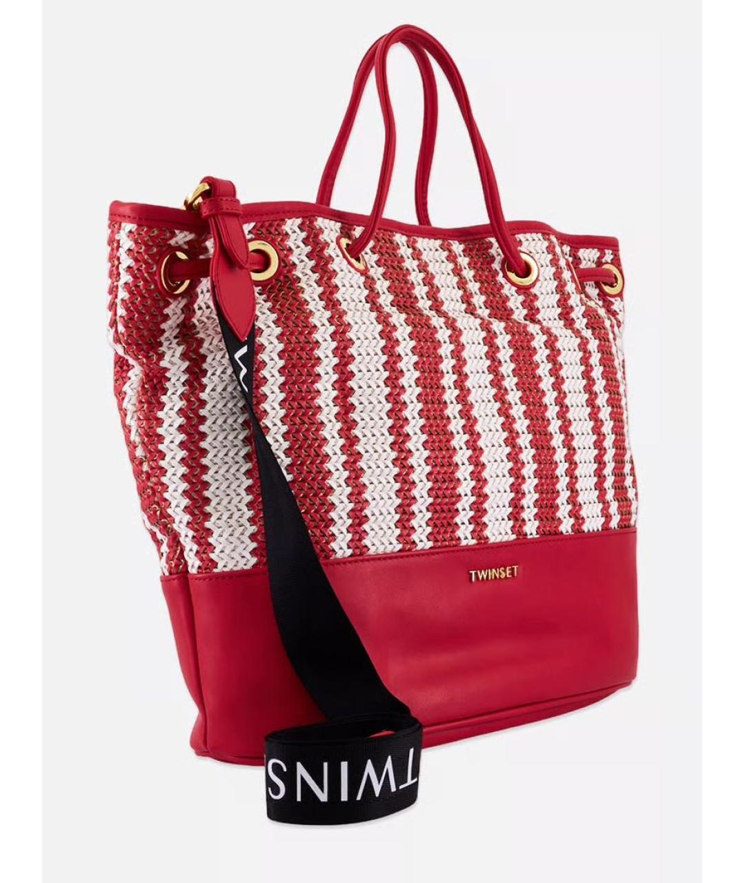 TWIN-SET Красная сумка тоут, фото 8