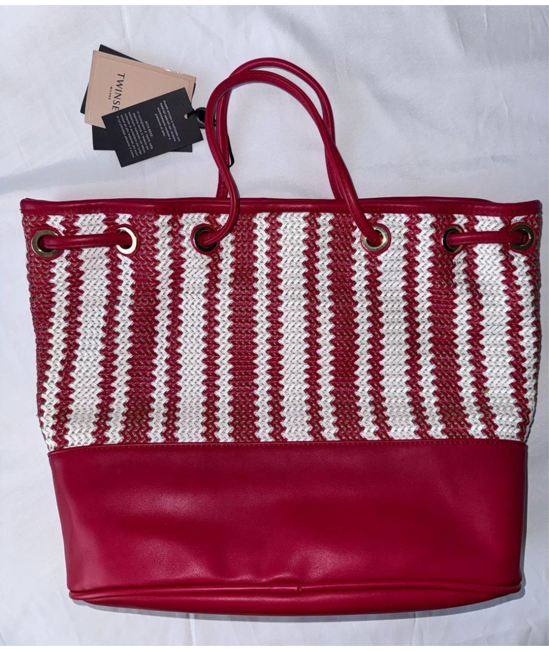 TWIN-SET Красная сумка тоут, фото 3