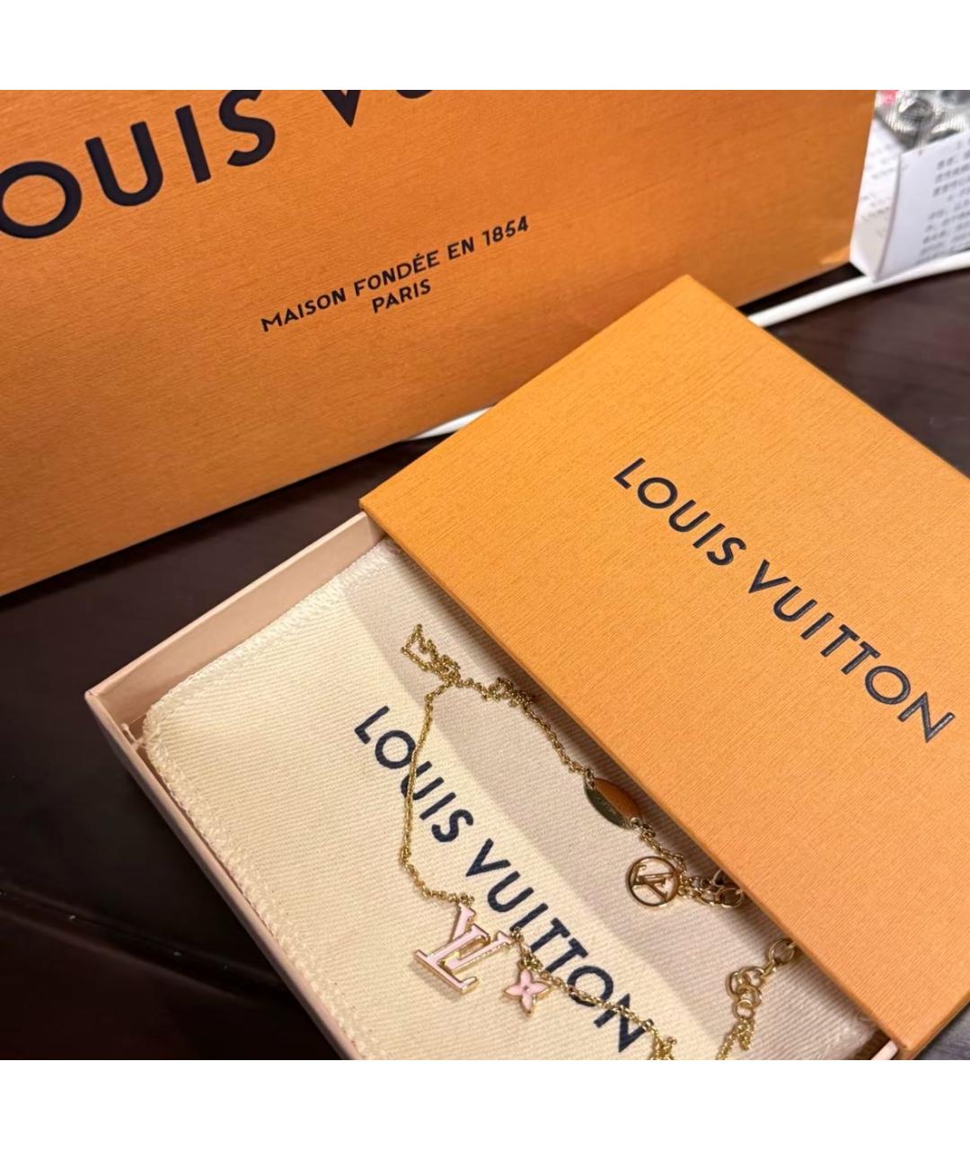 LOUIS VUITTON Золотое латунное колье, фото 4