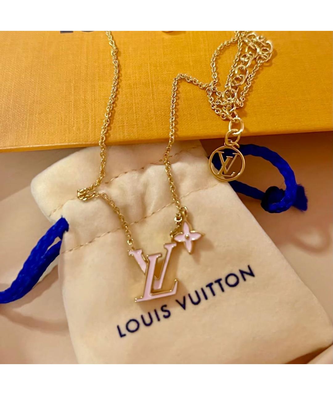LOUIS VUITTON Золотое латунное колье, фото 3