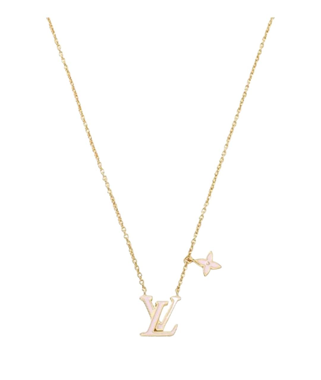 LOUIS VUITTON Золотое латунное колье, фото 1