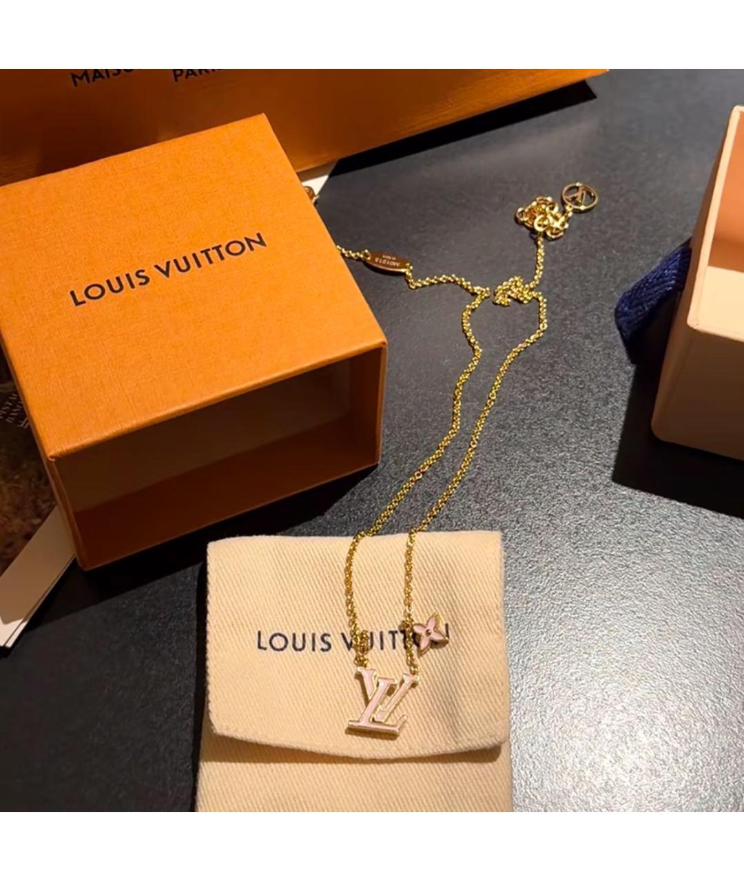 LOUIS VUITTON Золотое латунное колье, фото 2