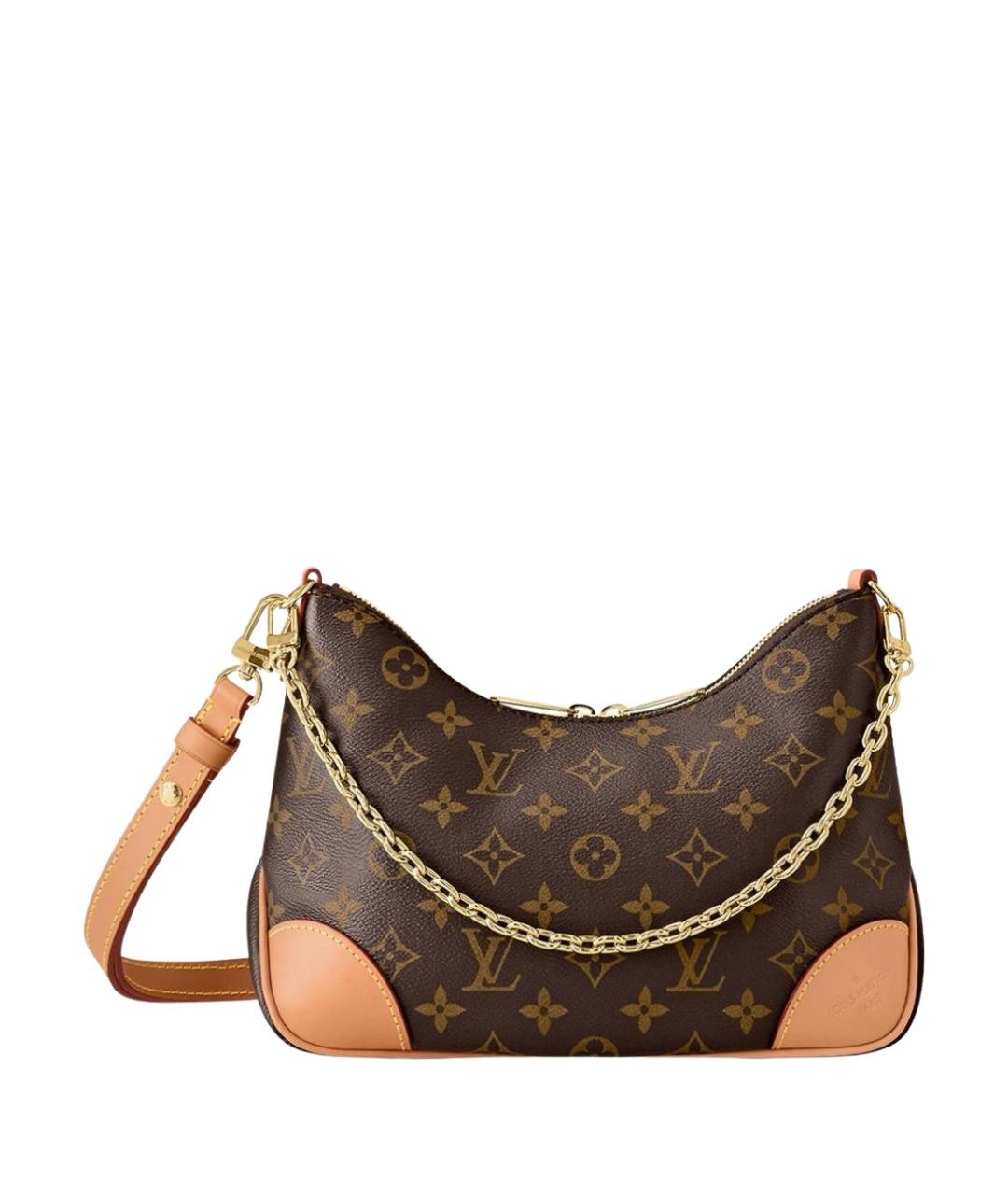 LOUIS VUITTON Коричневая кожаная сумка с короткими ручками, фото 1