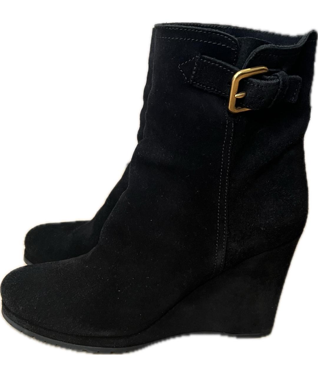 PRADA Черные замшевые ботильоны, фото 3