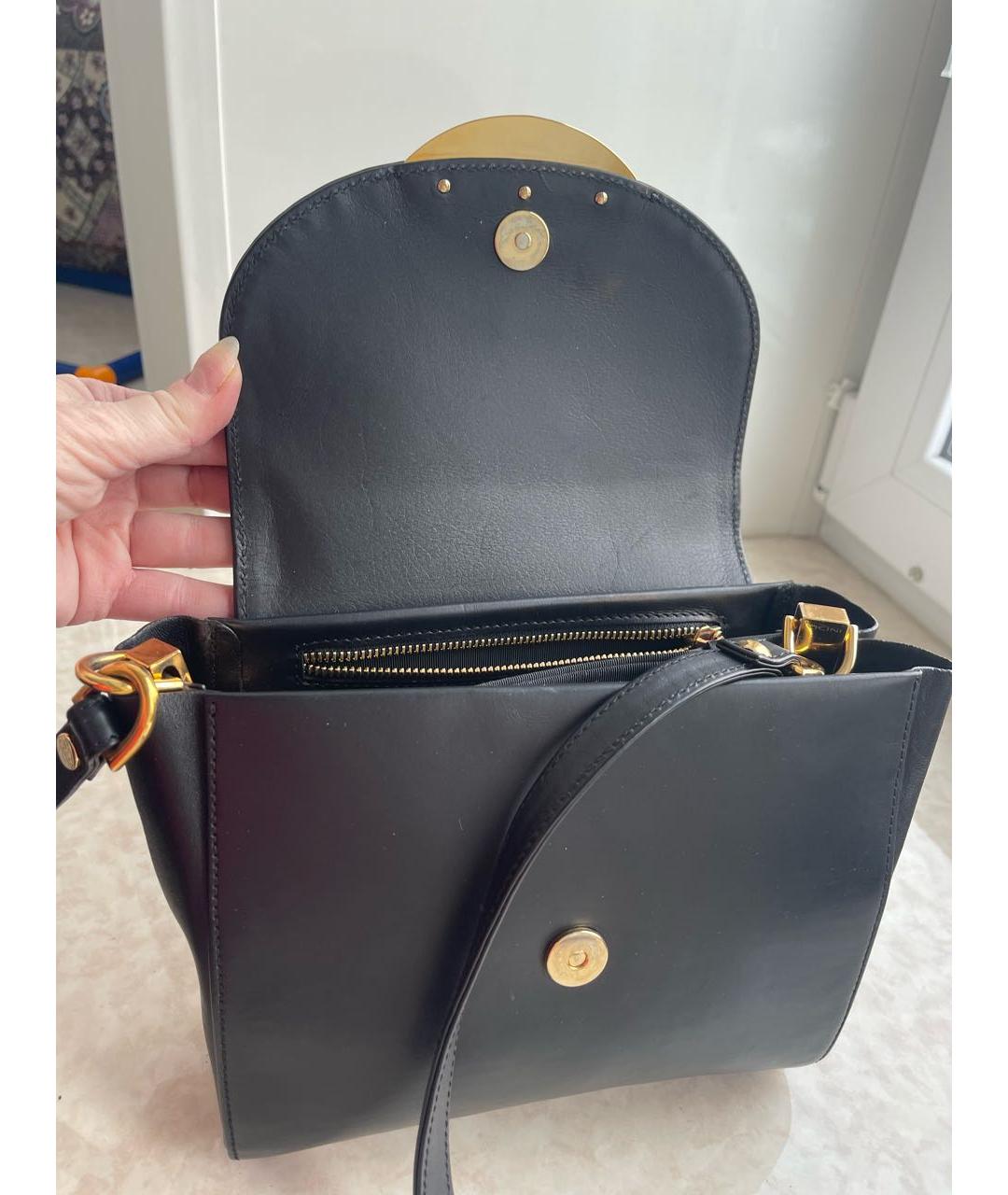 VICINI Черная кожаная сумка через плечо, фото 6