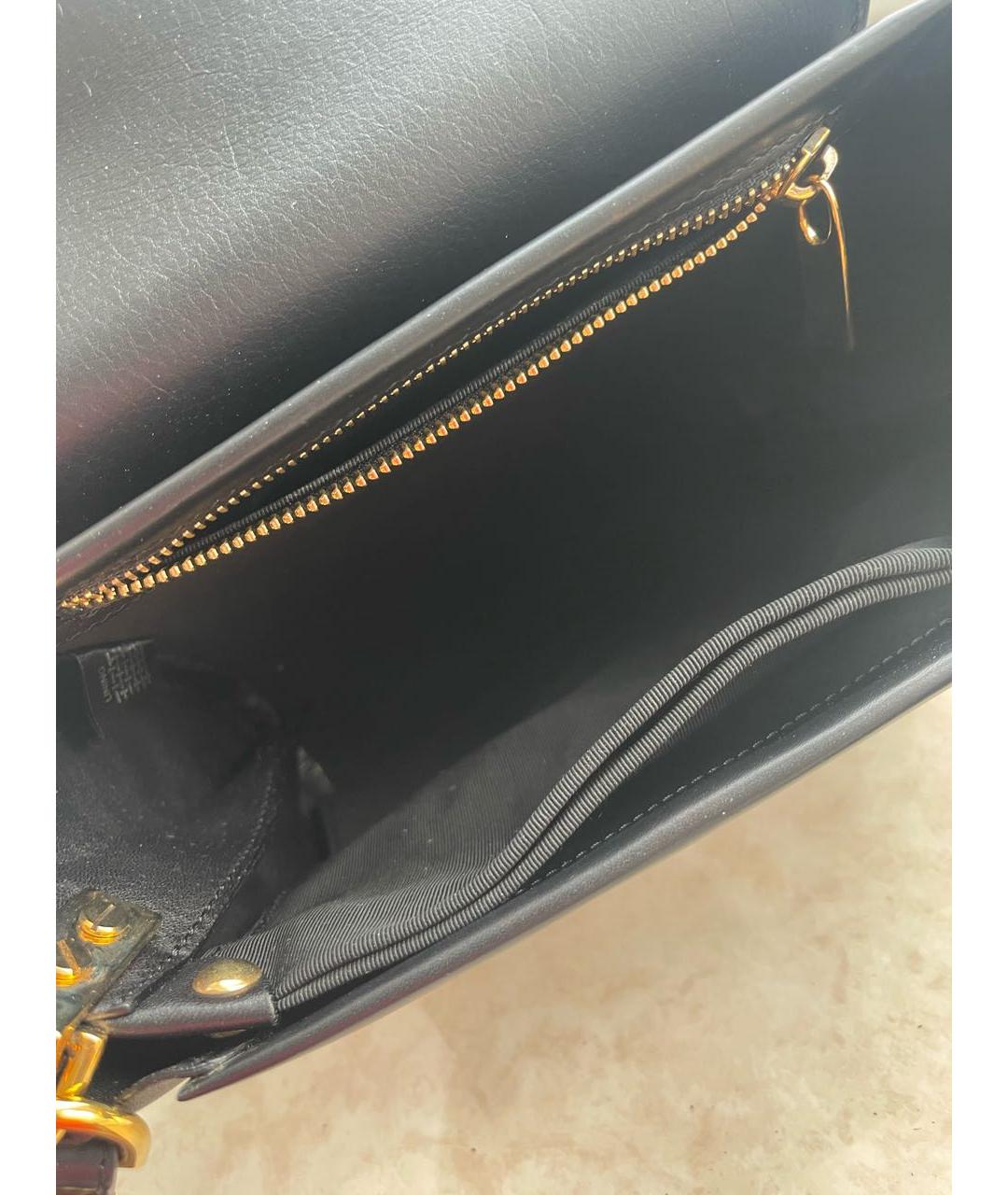 VICINI Черная кожаная сумка через плечо, фото 5
