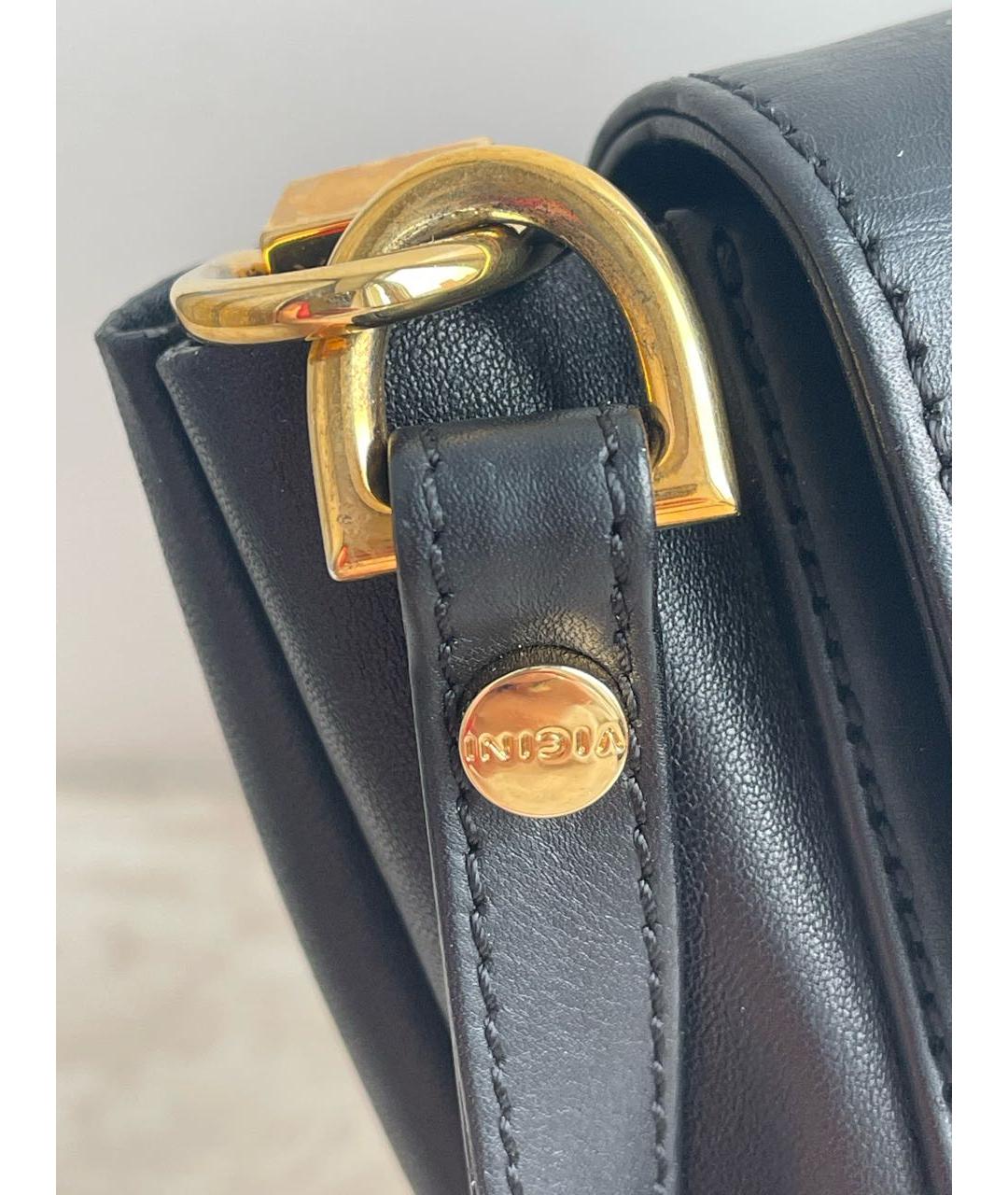 VICINI Черная кожаная сумка через плечо, фото 4