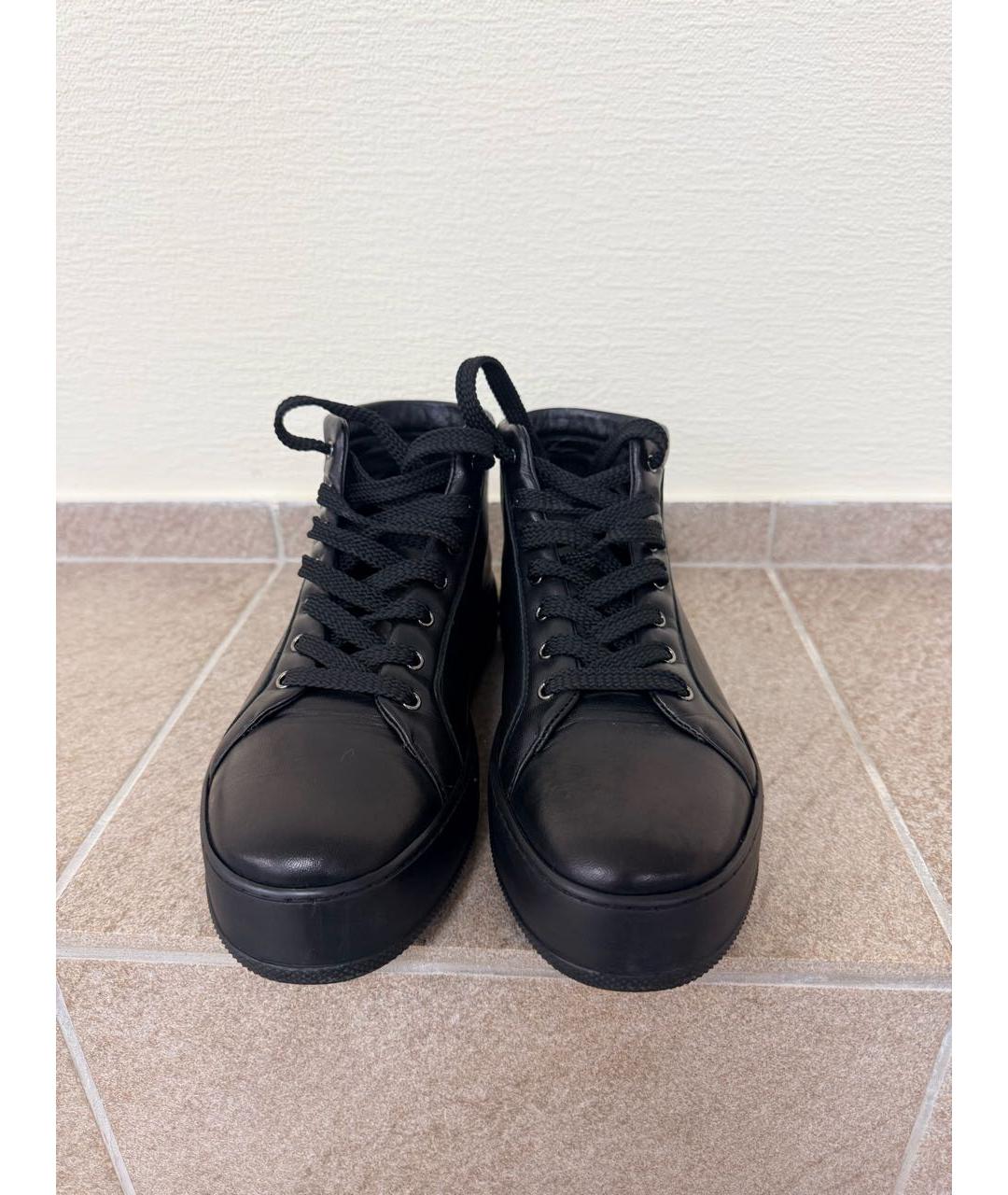 MAX MARA Черные кожаные ботинки, фото 2