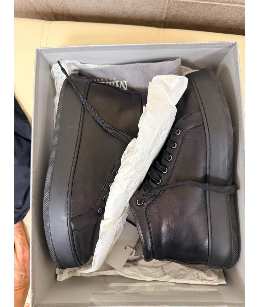 MAX MARA Черные кожаные ботинки, фото 8