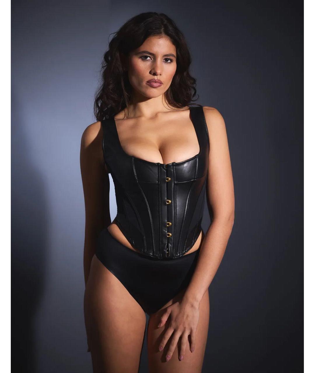 AGENT PROVOCATEUR Черный полиуретановый корсет, фото 4