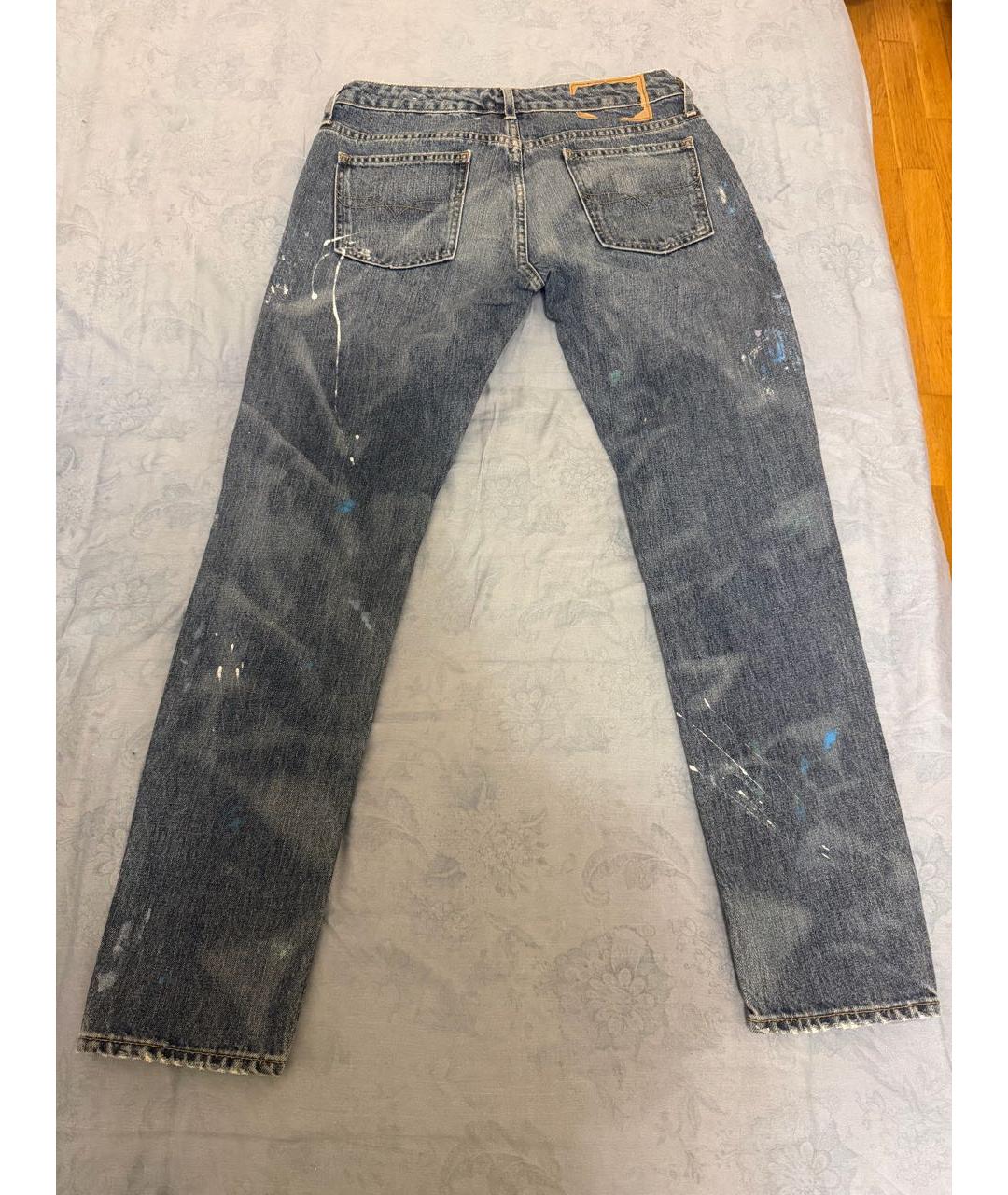 POLO RALPH LAUREN Голубые хлопковые джинсы слим, фото 6