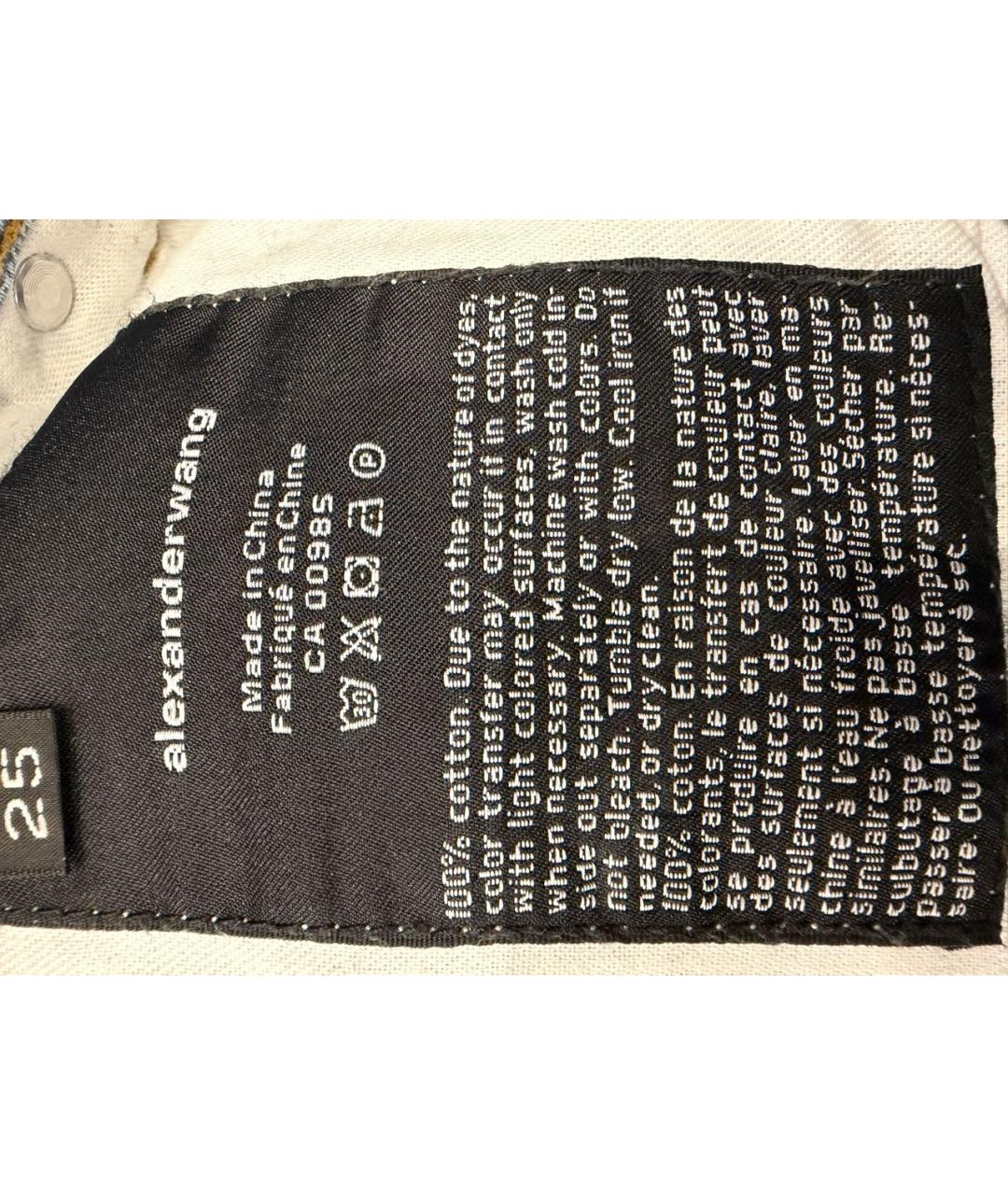 ALEXANDER WANG Голубые хлопковые прямые джинсы, фото 6