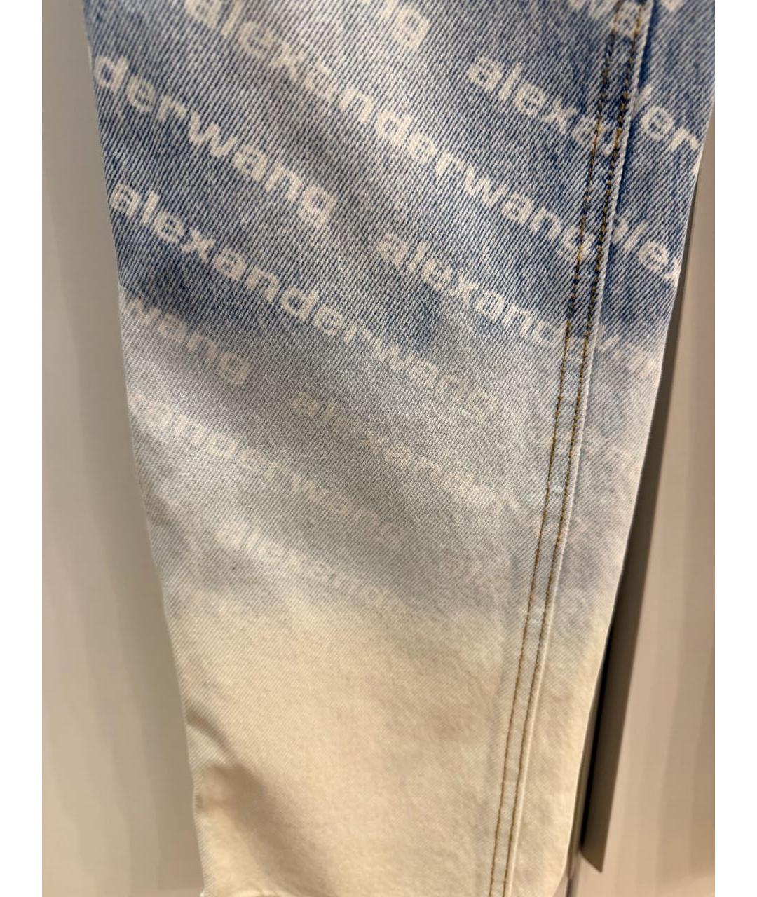 ALEXANDER WANG Голубые хлопковые прямые джинсы, фото 7