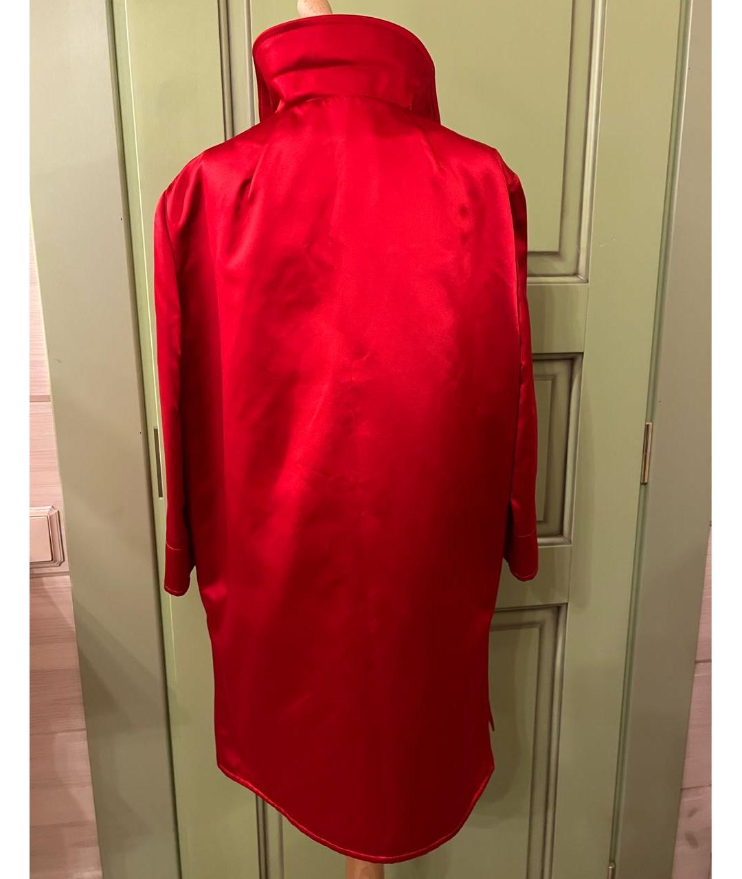 DOLCE&GABBANA Красный шелковый тренч/плащ, фото 2