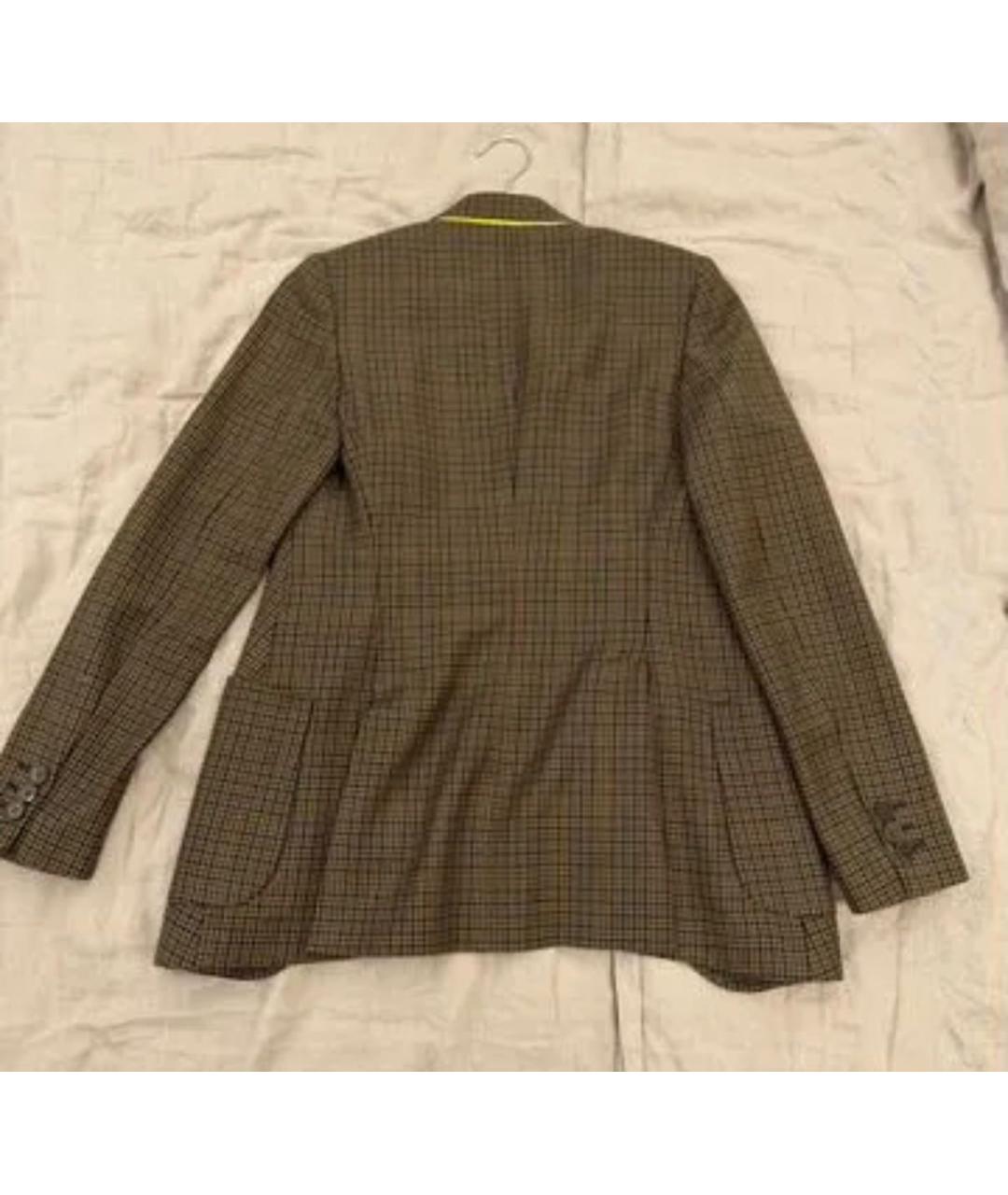 PAUL SMITH Коричневый шерстяной жакет/пиджак, фото 2