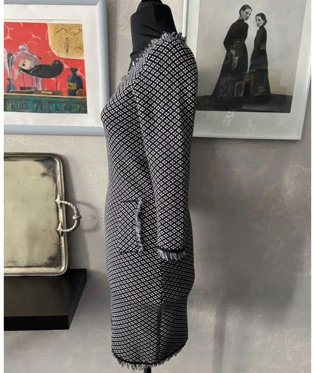 CHANEL Серое шерстяное повседневное платье, фото 4