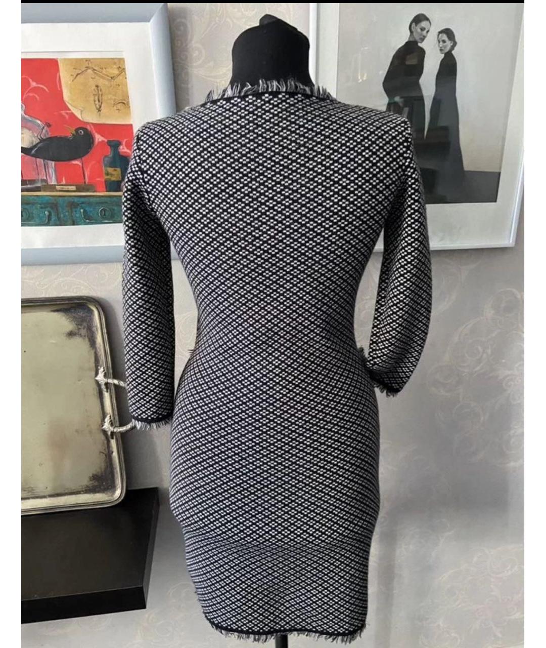 CHANEL Серое шерстяное повседневное платье, фото 2