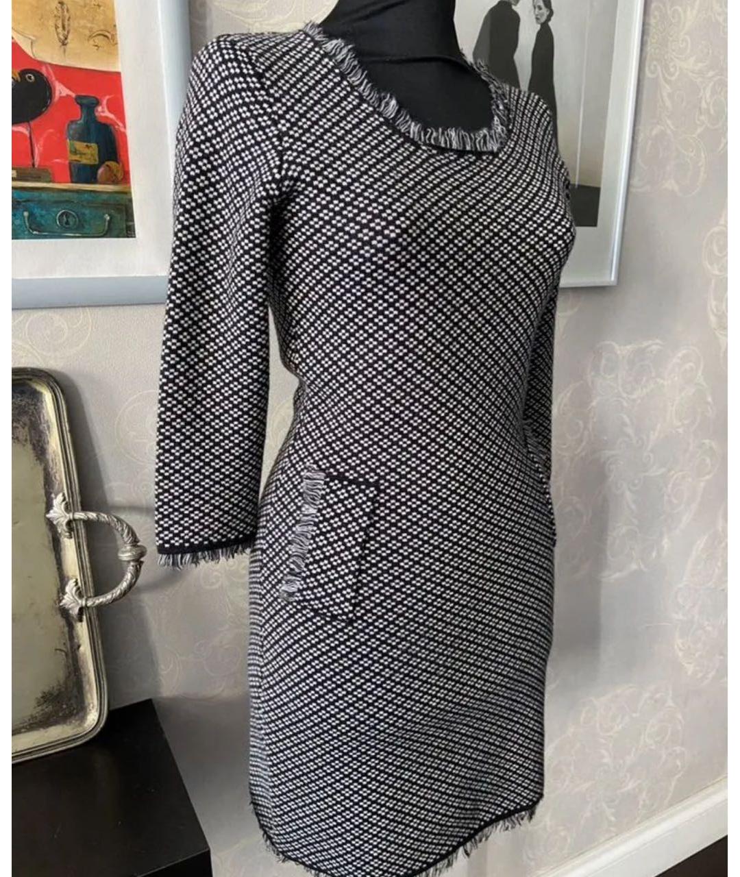 CHANEL Серое шерстяное повседневное платье, фото 3