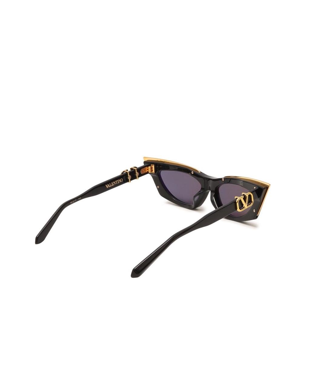 VALENTINO Черные пластиковые солнцезащитные очки, фото 2