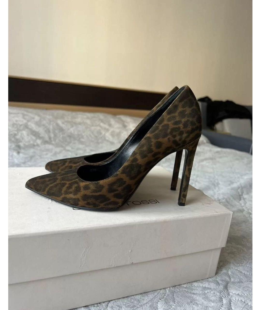 SAINT LAURENT Мульти замшевые туфли, фото 6