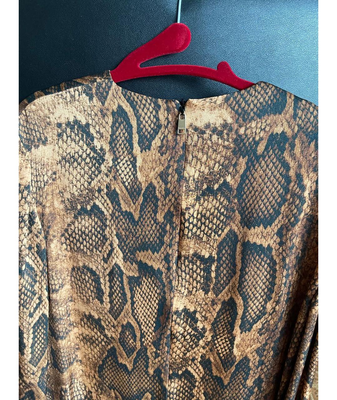 ESCADA Коричневое шелковое повседневное платье, фото 8