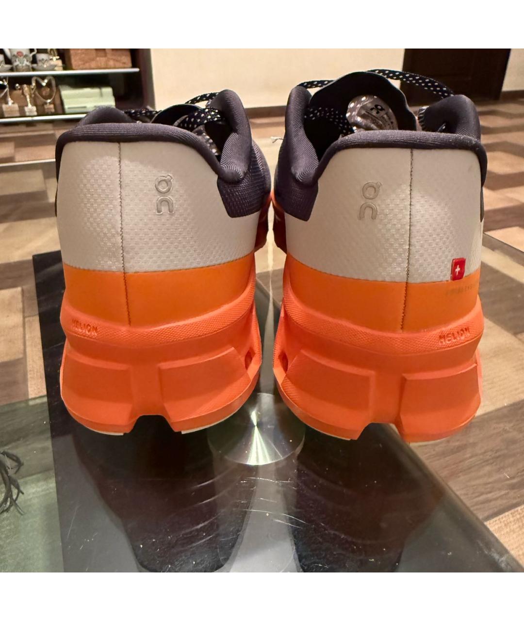 ON Темно-синие текстильные низкие кроссовки / кеды, фото 4