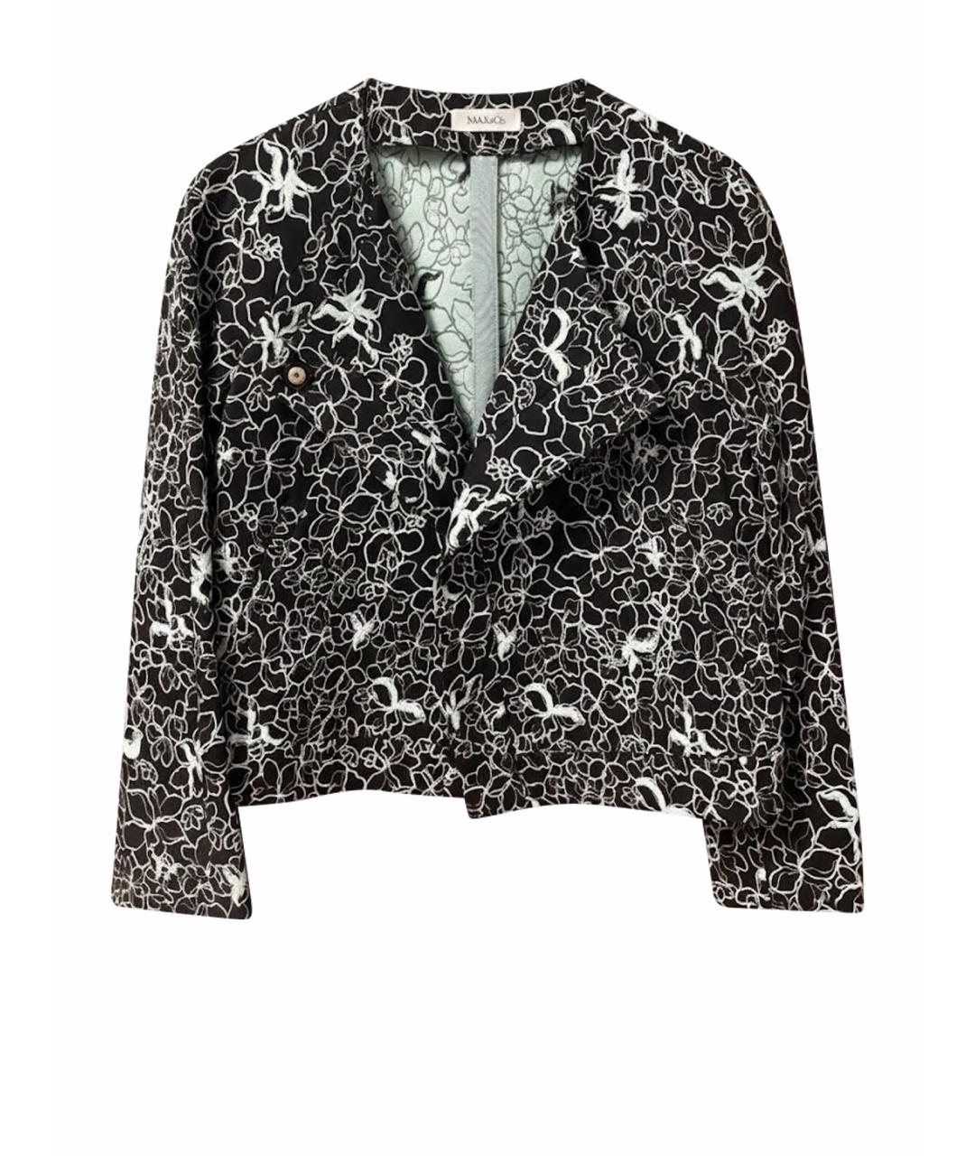 MAX&CO Черный хлопко-эластановый жакет/пиджак, фото 6