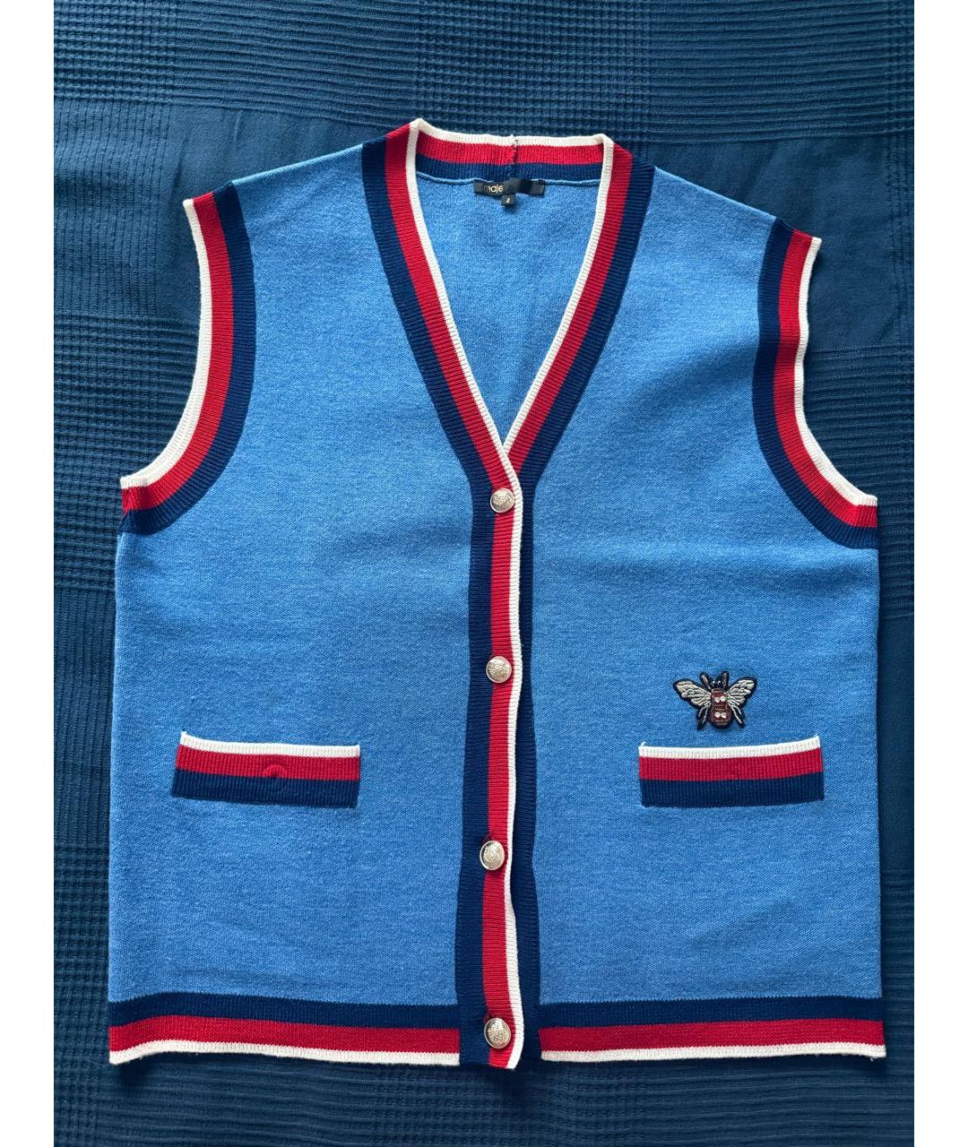 MAJE Мульти шерстяная жилетка, фото 6