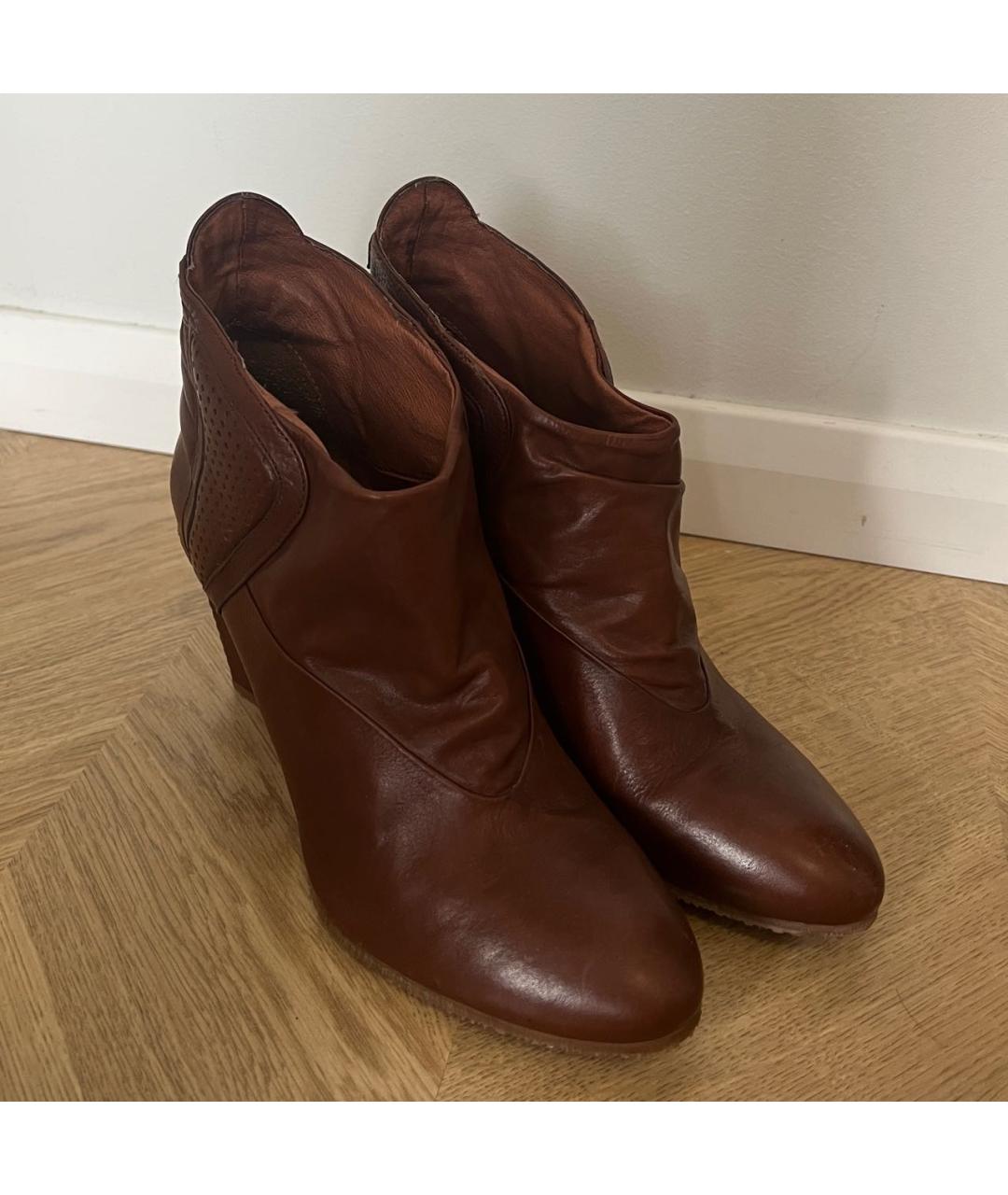 DIESEL Коричневые ботильоны, фото 2
