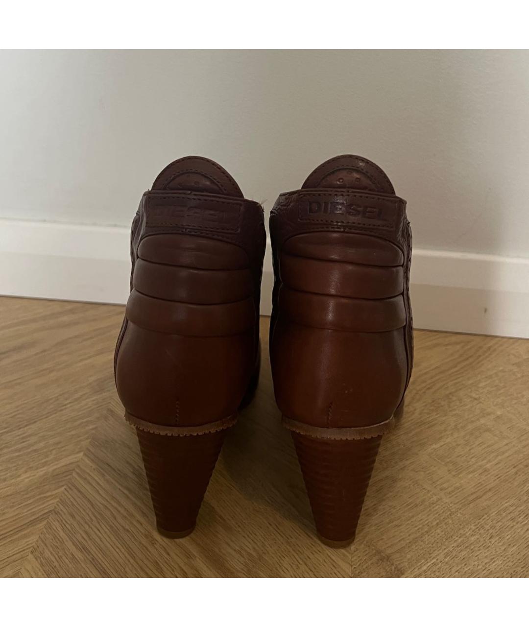 DIESEL Коричневые ботильоны, фото 4