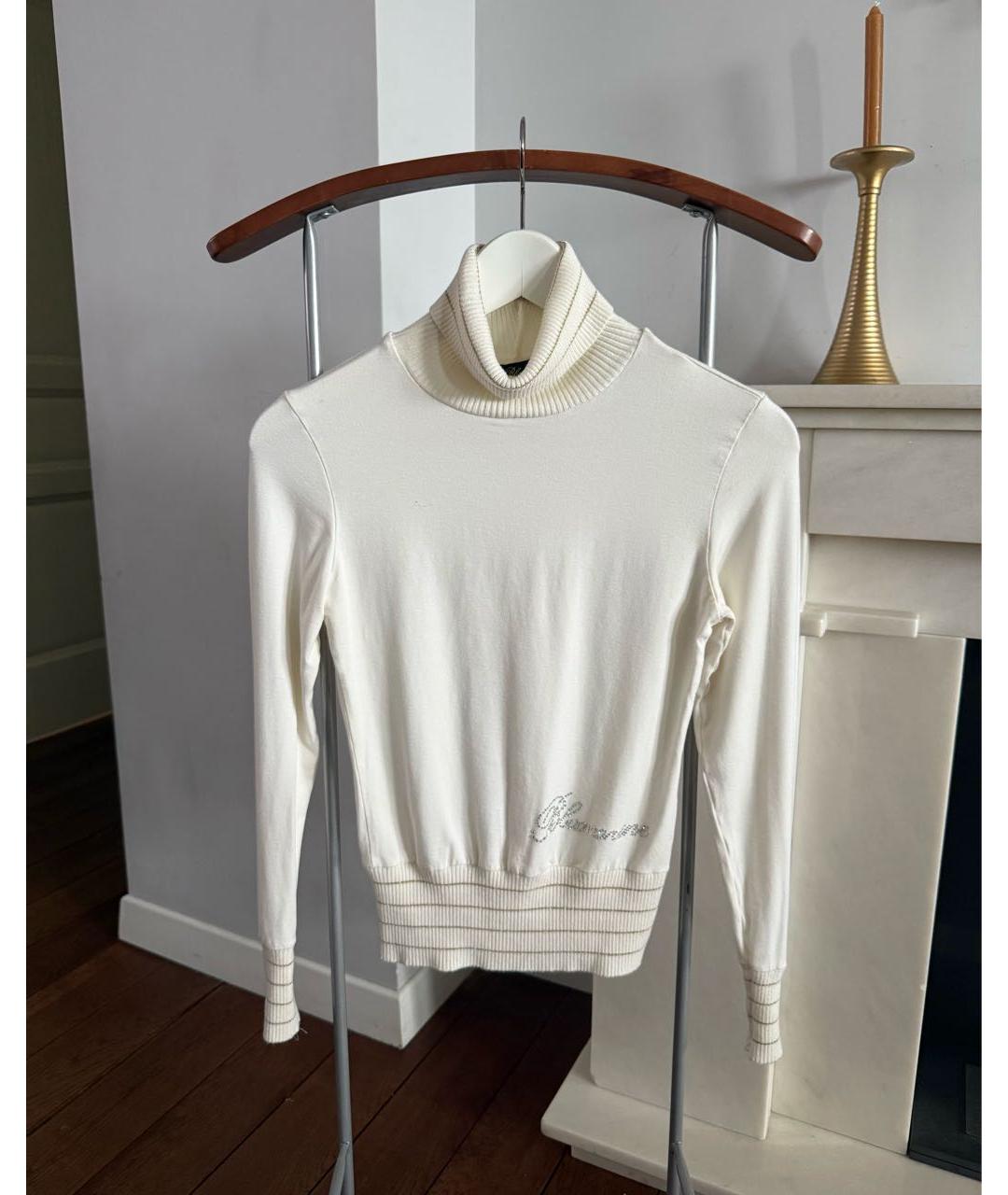 BLUMARINE Бежевая вискозная водолазка, фото 9