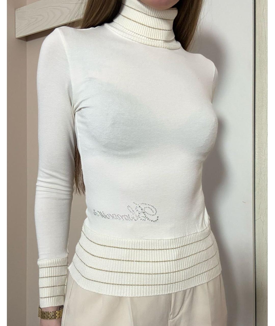 BLUMARINE Бежевая вискозная водолазка, фото 8