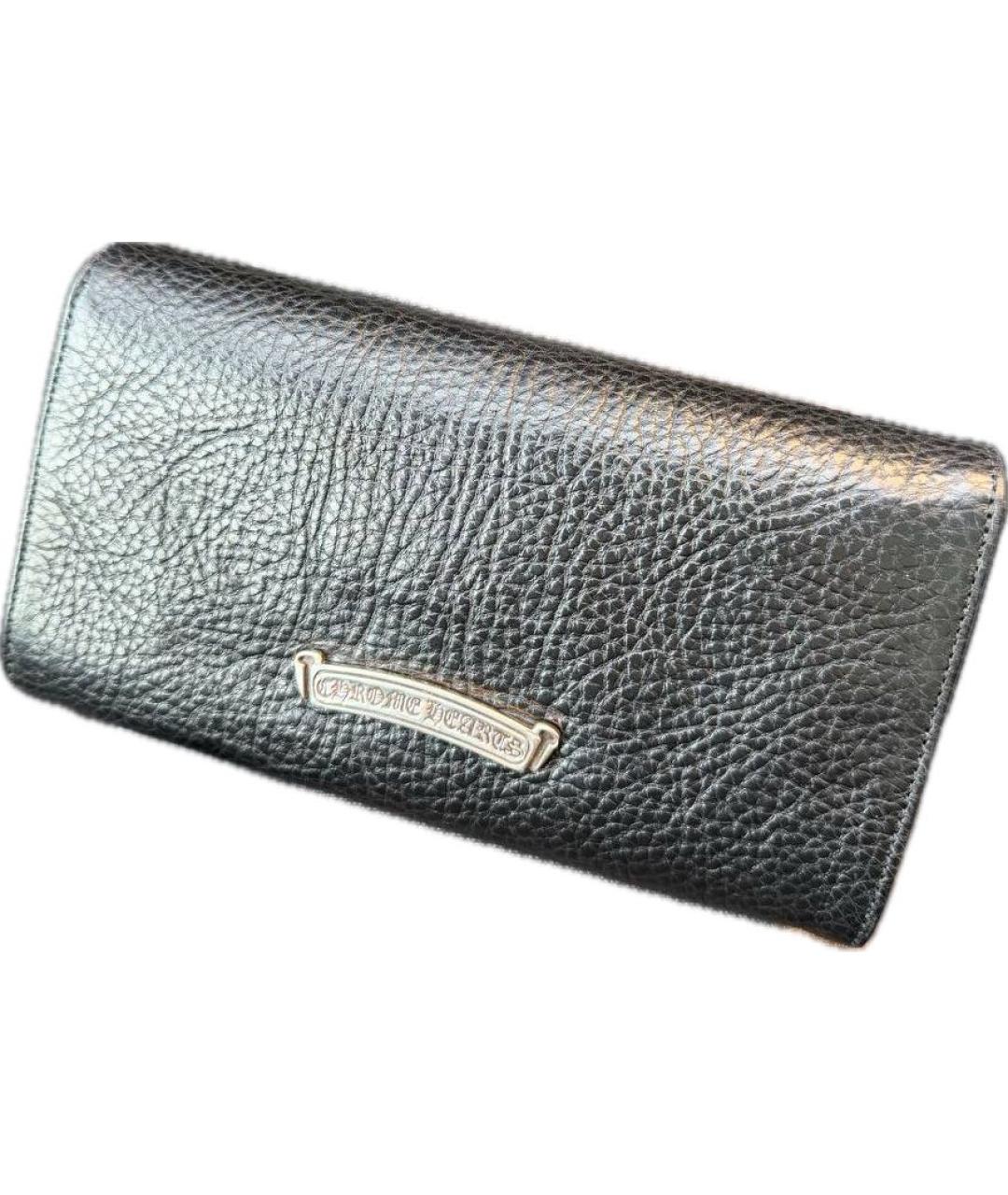 CHROME HEARTS Черный кожаный кошелек, фото 2