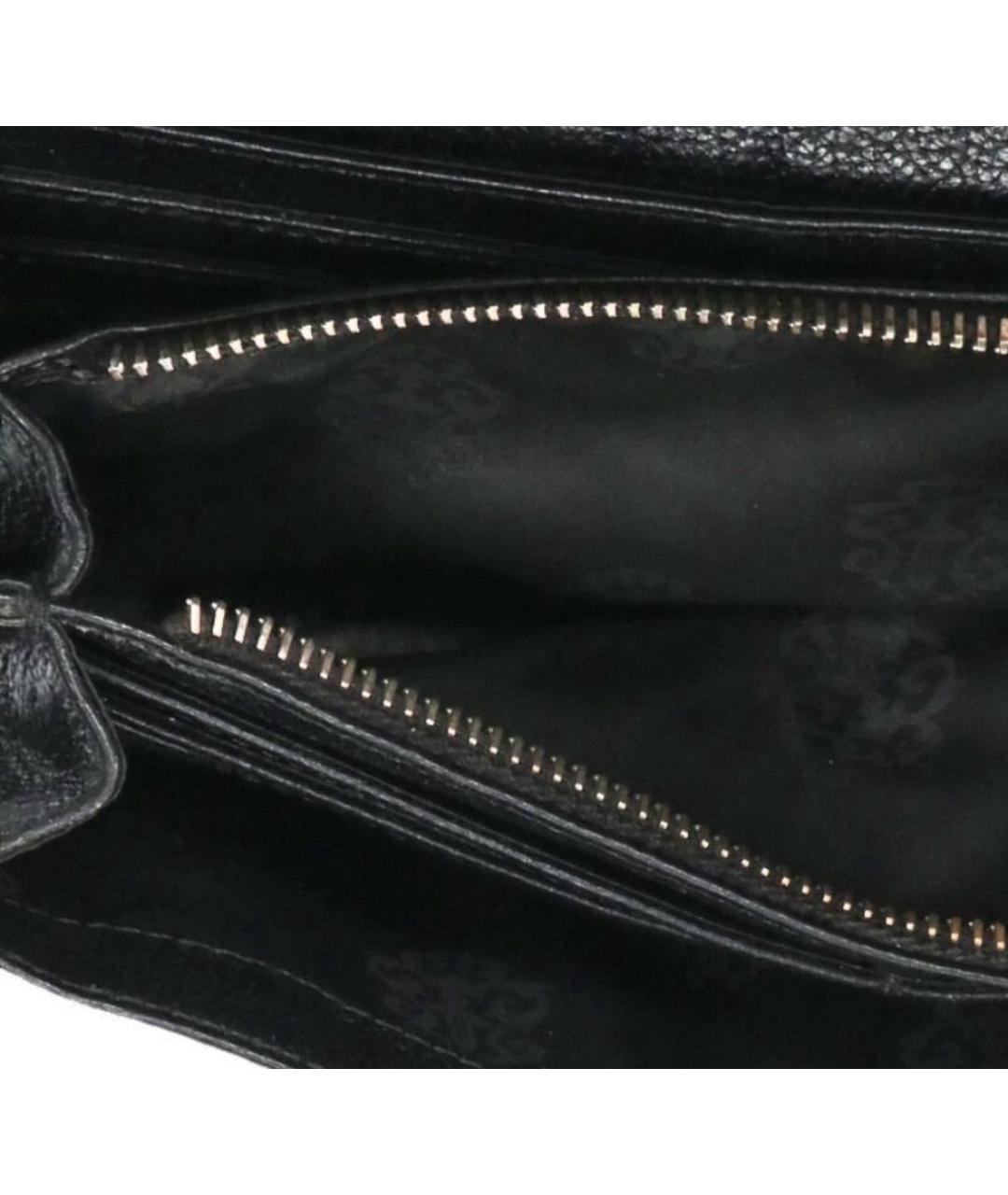 CHROME HEARTS Черный кожаный кошелек, фото 4