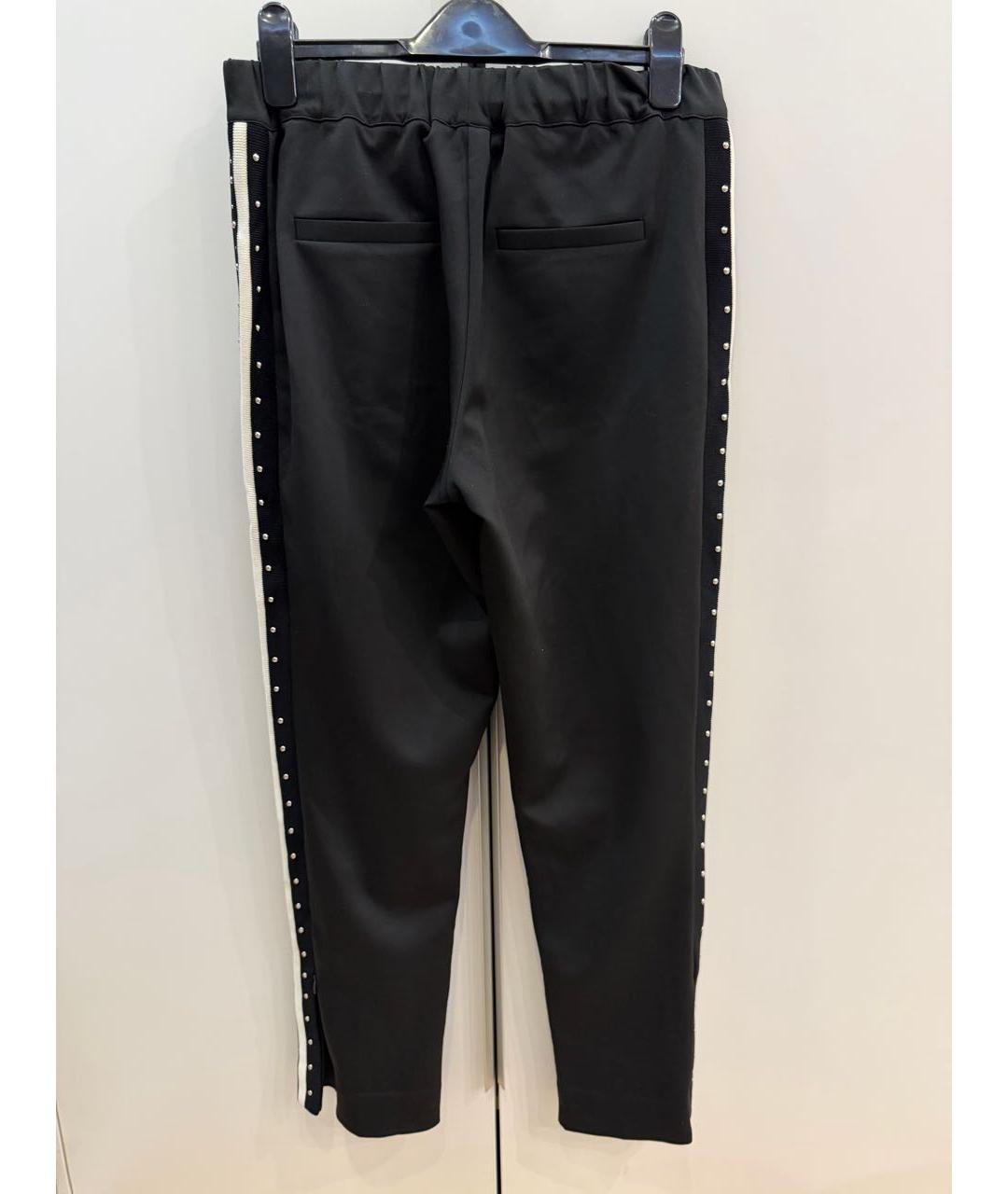 MAJE Черные полиэстеровые брюки узкие, фото 2