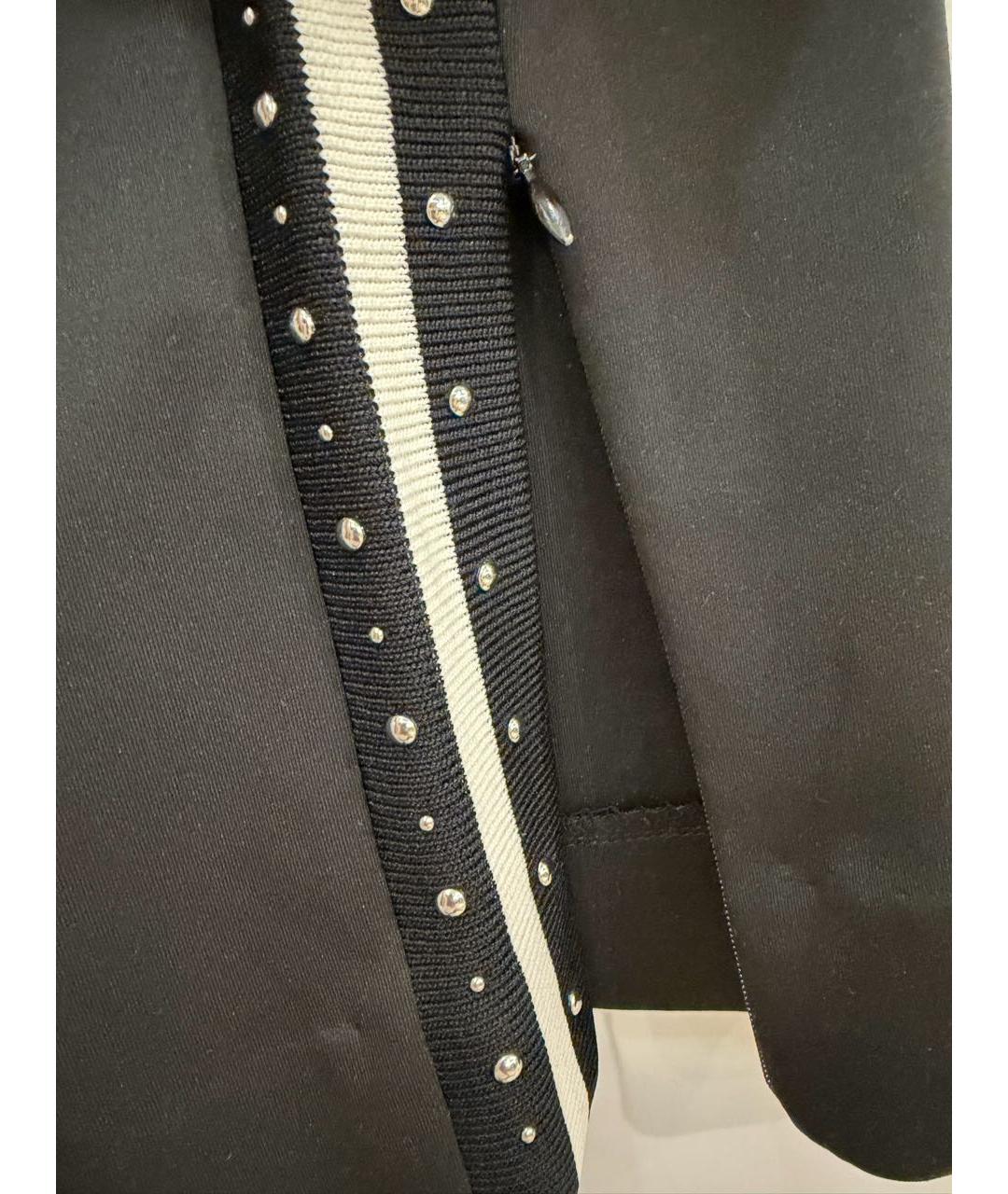 MAJE Черные полиэстеровые брюки узкие, фото 4