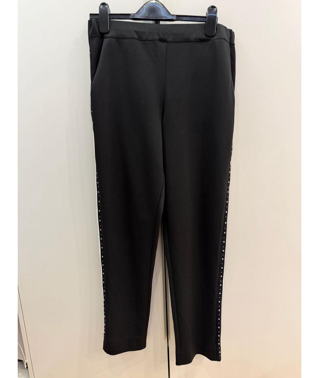 MAJE Черные полиэстеровые брюки узкие, фото 8