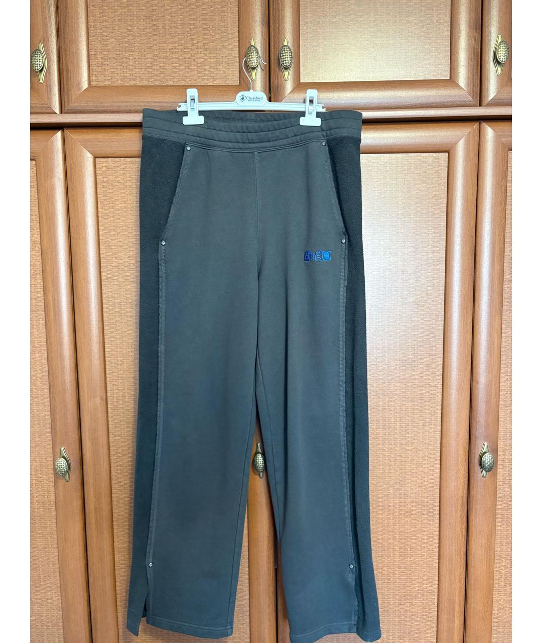 HUGO Антрацитовые хлопковые повседневные брюки, фото 5