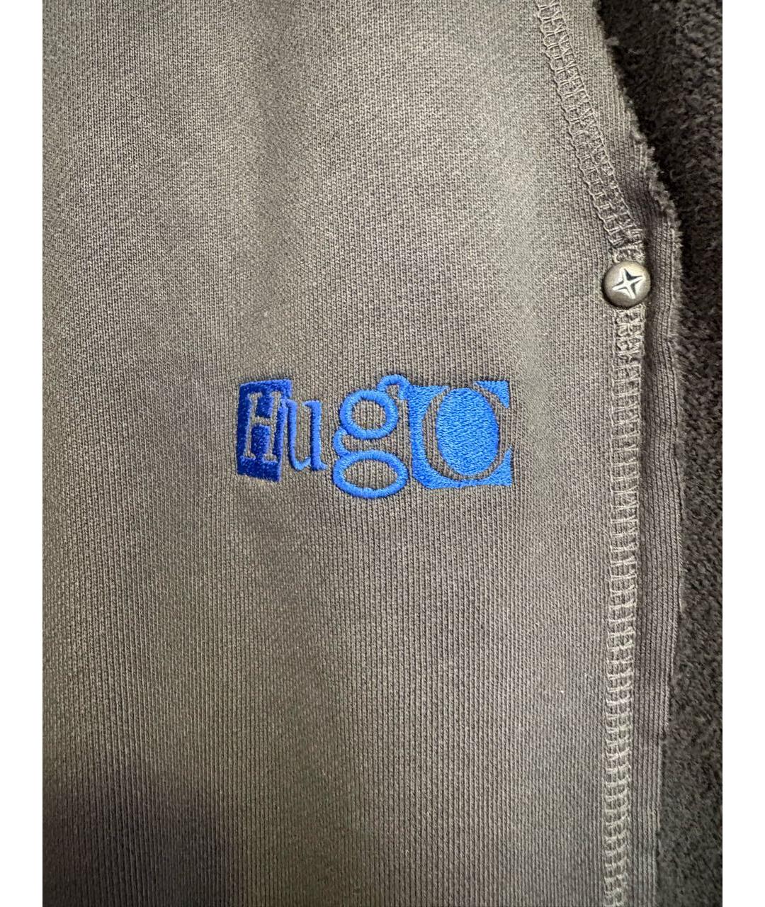 HUGO Антрацитовые хлопковые повседневные брюки, фото 2