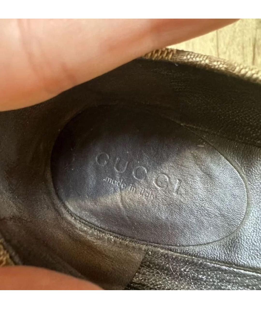 GUCCI Бежевые текстильные балетки, фото 7