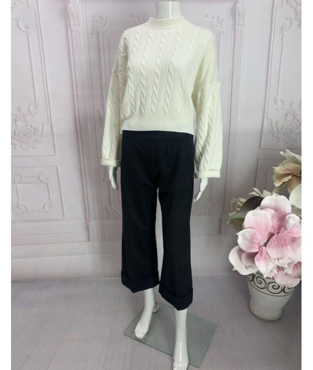 BALENCIAGA Черные шерстяные прямые брюки, фото 7