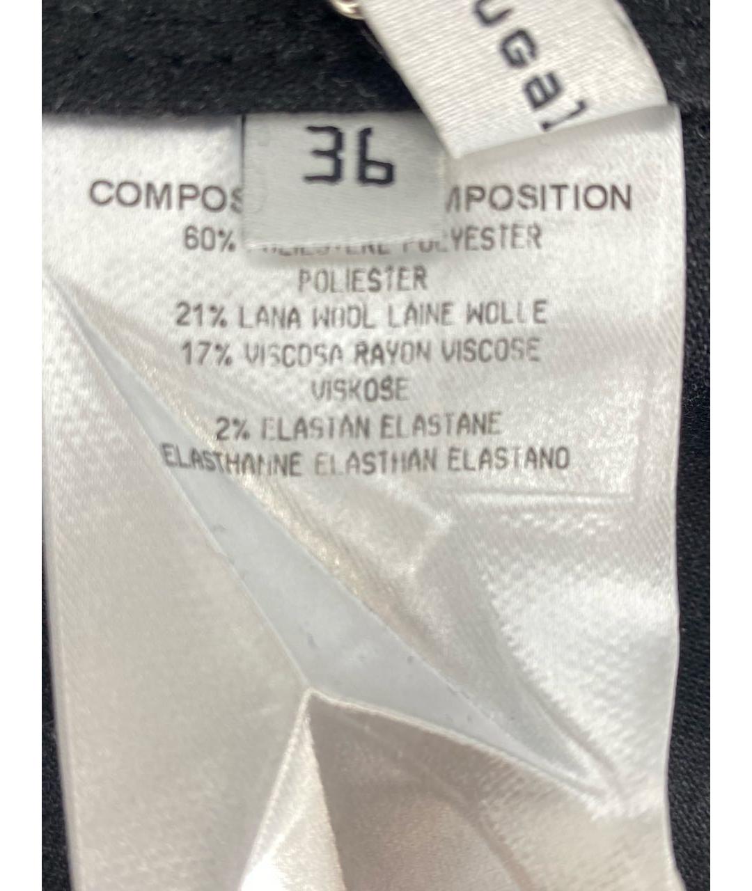 BALENCIAGA Черные шерстяные прямые брюки, фото 4